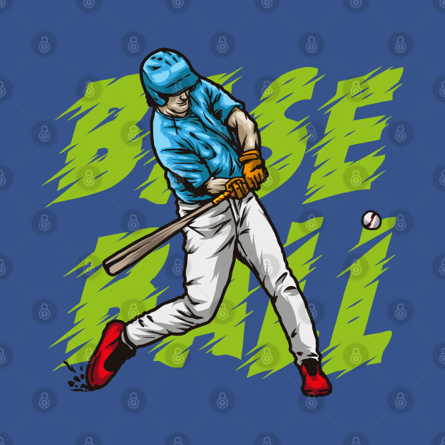 Disover baseball player hitting the ball - Baseball - T-Shirt