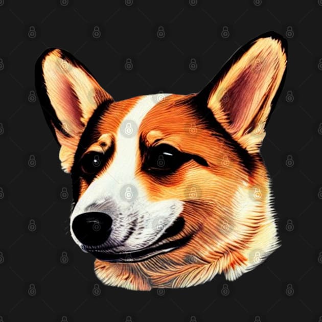 Illustration corgi dog by architectphd