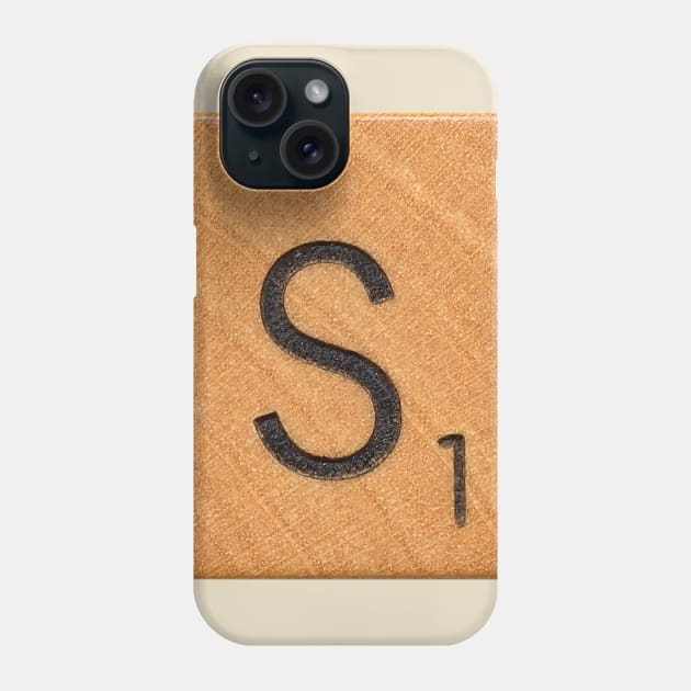 Scrabble Tile 'S' Phone Case by RandomGoodness