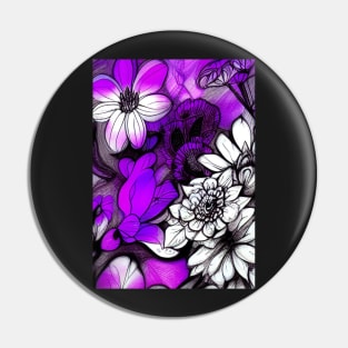 EYECATCHING STUNNING PINK AND BLACK FLORAL PRINT Pin