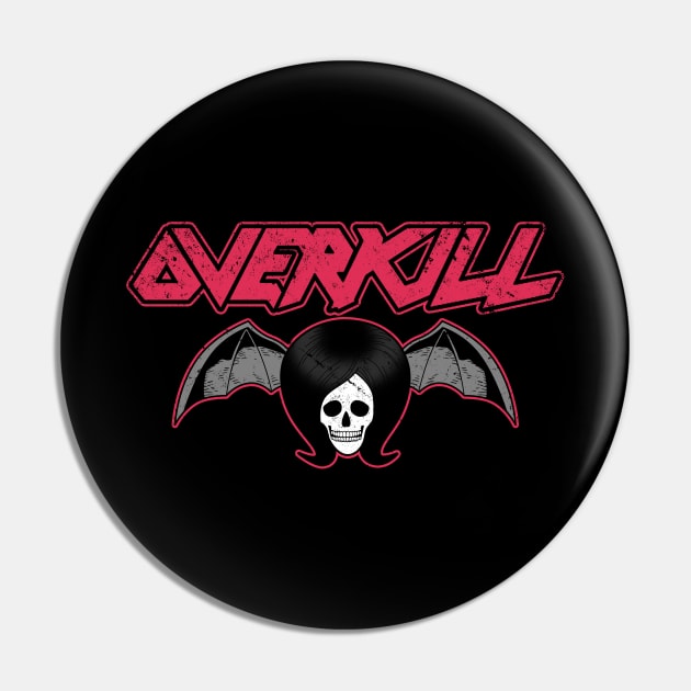 Female Villain Inspired Retro Metal Music Band Logo Parody Pin by BoggsNicolas