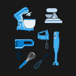 Blue whisk kitchen hand mixer art variety pack T-Shirt