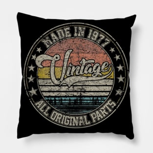 Vintage 1977 Design 43 Years Old birthday for Men Women 1977 Pillow