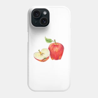 red apple, half red apple Phone Case