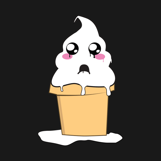 Melting Ice Cream Cone by emojiawesome