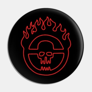 NEON WAR SKULL Pin