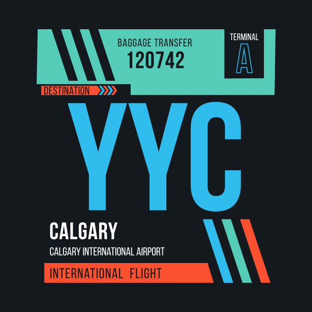 Calgary (YYC) Airport Code Baggage Tag by SLAG_Creative