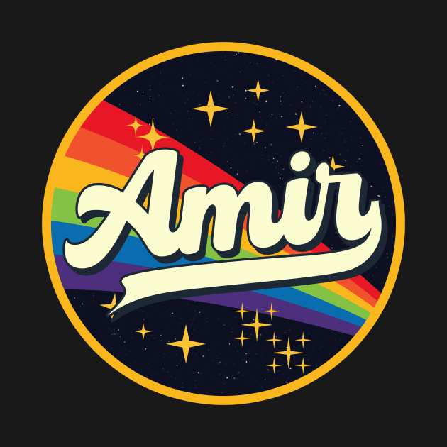 Amir // Rainbow In Space Vintage Style by LMW Art