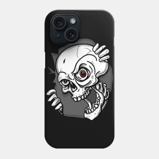 Skateboard Skull Graphic Phone Case