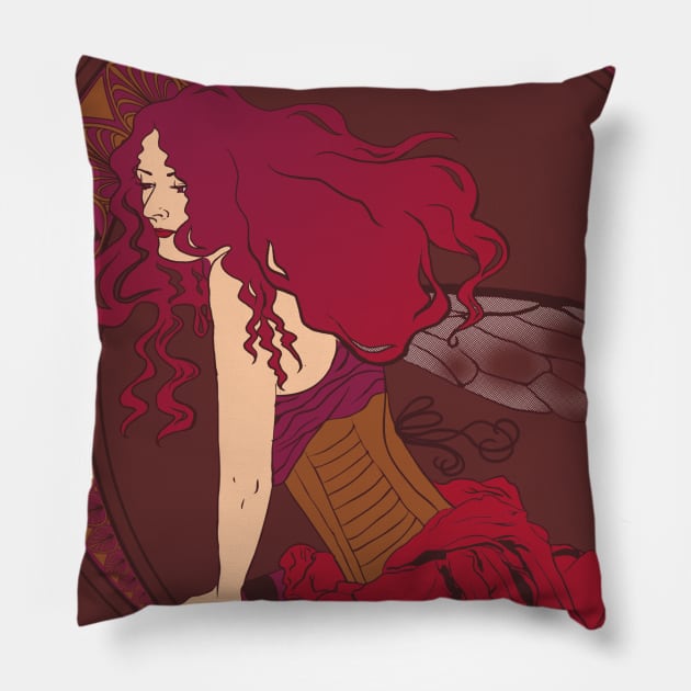 Fairy Nouveau Pillow by NanaLeonti