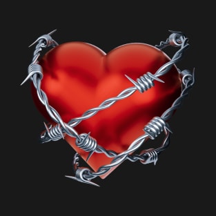 Heart with barbed wire Y2K T-Shirt