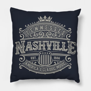 Nashville Tennessee Music City Pillow