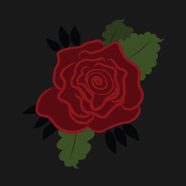 Single Thorny Rose by MoodyCarp