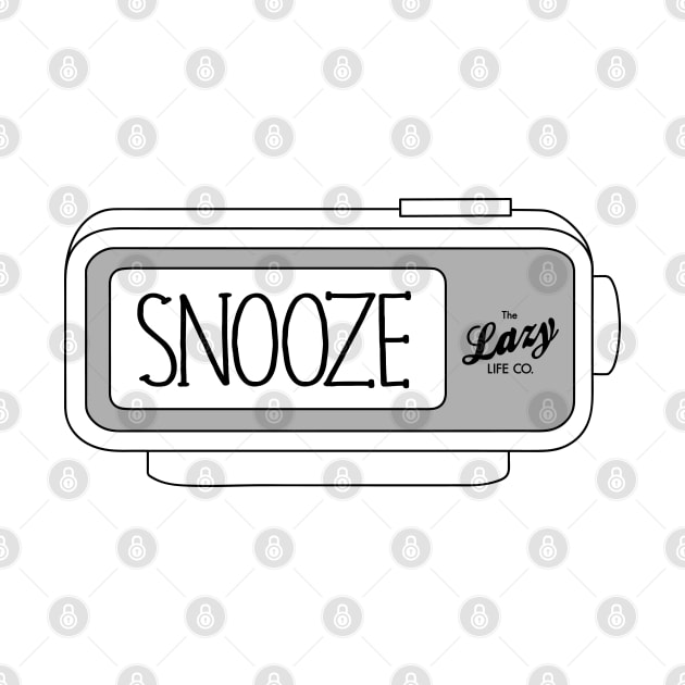 Snooze Alarm Clock Black by Lazy Life Co.