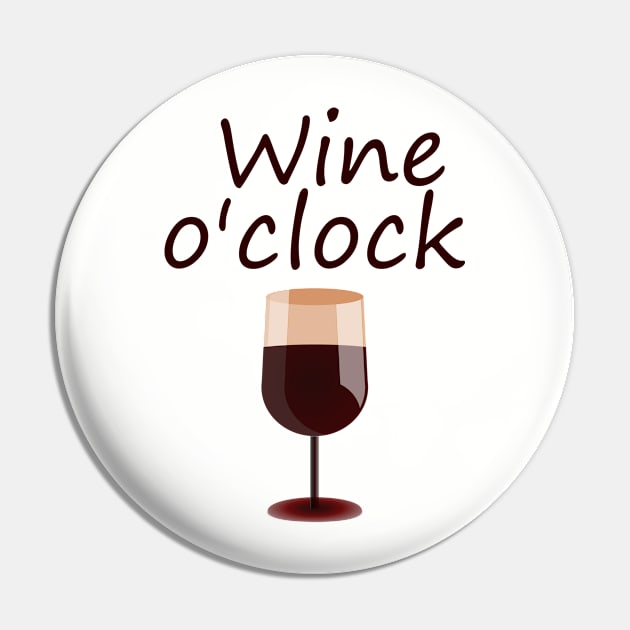 Wine o'clock Pin by cypryanus