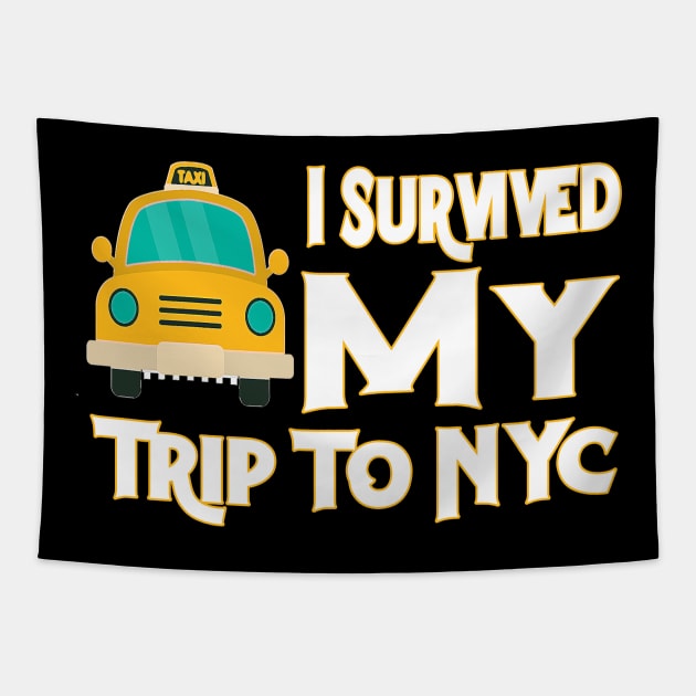 i survived my trip to nyc Tapestry by DesStiven