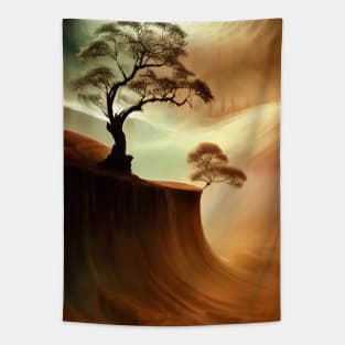 Desert trees landscape Tapestry