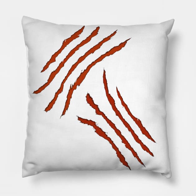 Claw marks. Pillow by antaris