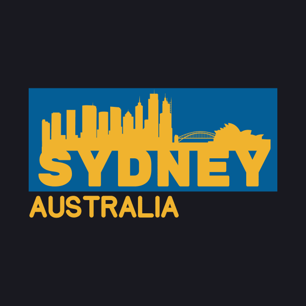 Sydney Australia City Silhouette by Foxxy Merch