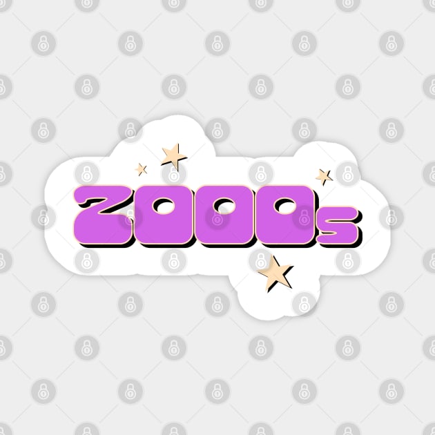 Retro 2000s Y2K Fashion Bedroom Aesthetic Font Magnet by faiiryliite