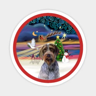 "Christmas Magic" with a Wire Haired Pointer Magnet