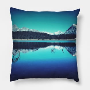 Mountain Lake Reflection Pillow