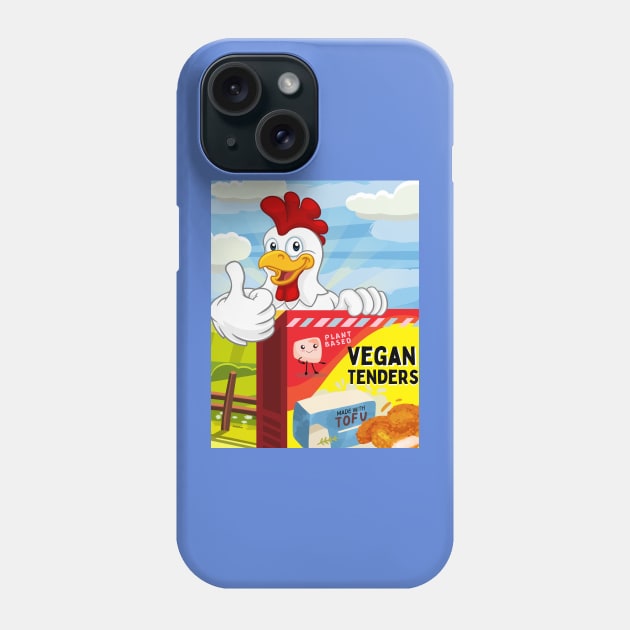 Vegan Tenders - Funny Plant Based Tofu Loving Chicken Phone Case by JAHudson