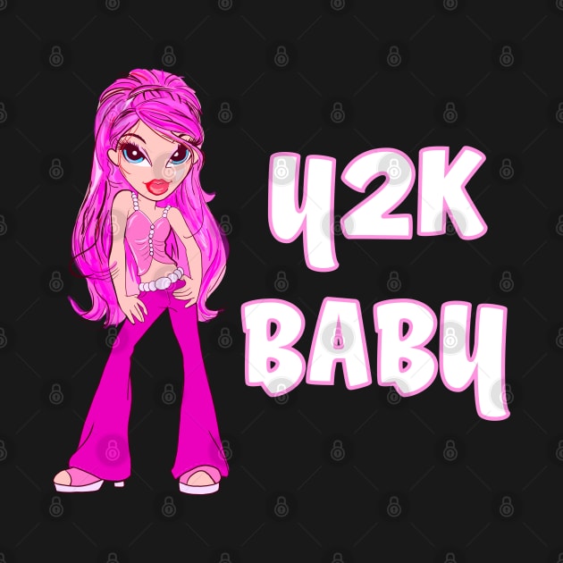 Y2K bratz baby tee aesthetics 2000 style by PG Illustration