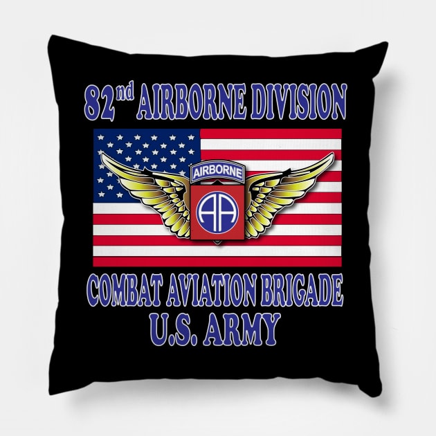 82nd Airborne Combat Aviation Brigade Pillow by Relaxed Lifestyle Products