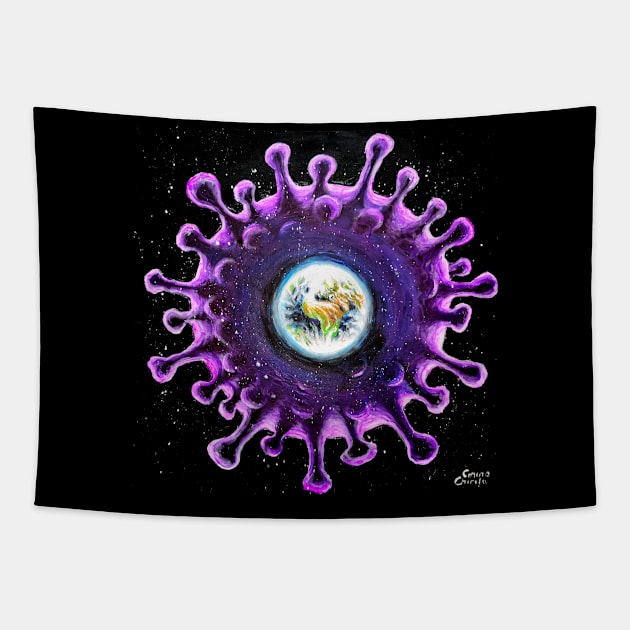 The coronavirus pandemic Tapestry by CORinAZONe