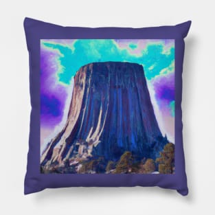 Devil's Tower in Wyoming Pillow