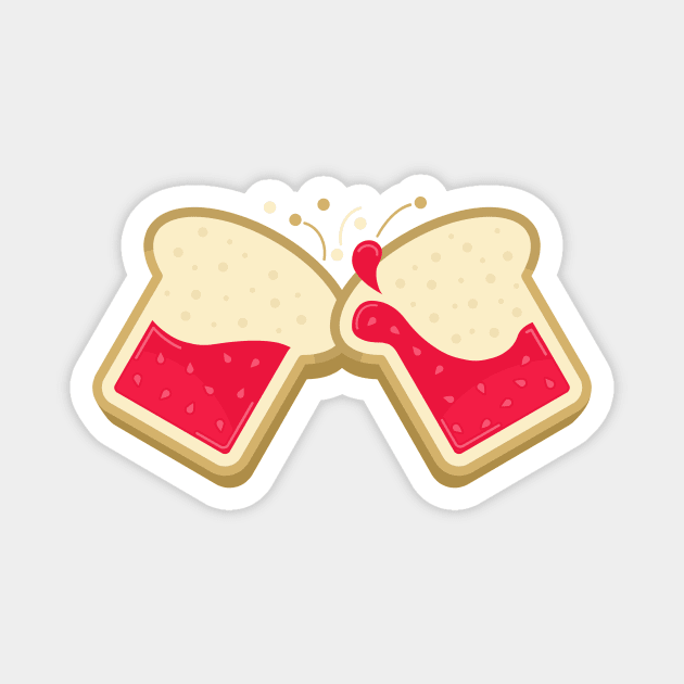 Toast 'Toast' Sticker Magnet by STierney