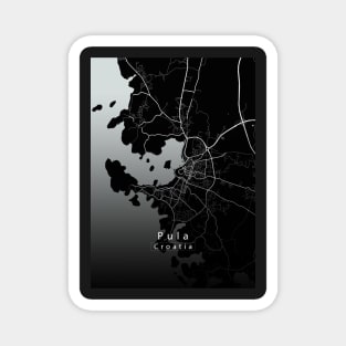 Pula Croatia City Map dark Magnet