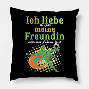 Ich liebe meine Freundin Fußball Pillow