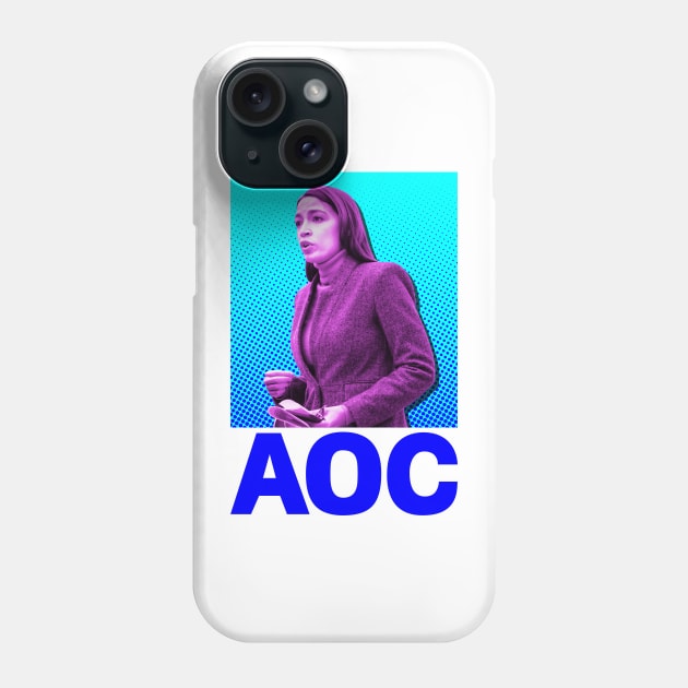 Alexandria Ocasio Cortez - Democratic Party - US Politics Phone Case by Football from the Left