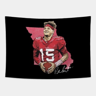 Patrick Mahomes Kansas City Map Tapestry