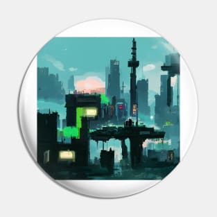 Cyberpunk City #Pixelart Pin