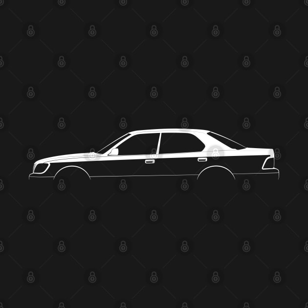 Lexus LS 400 (XF20) Silhouette by Car-Silhouettes