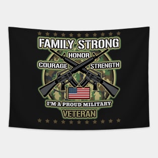 Military Veteran Family Strong Tapestry