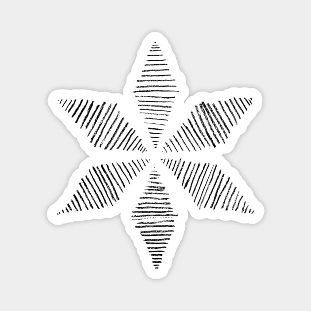 Striped Star Magnet by crumpetsandcrabsticks