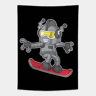 Snowboard Robot Snowboarder Snowboarding Tapestry