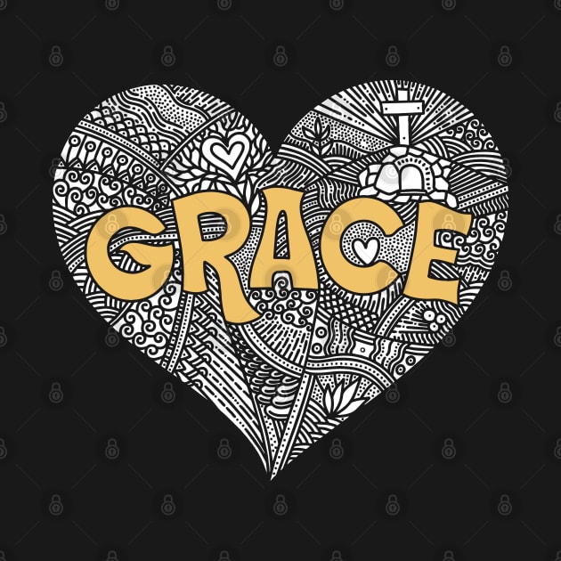 God's grace. Doodle illustration. by Reformer