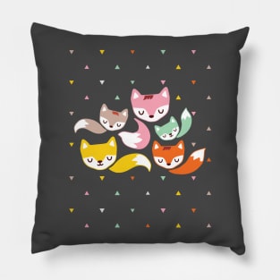 The Fantastic Foxes III Pillow