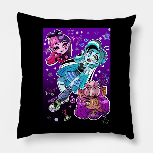 Monster high Pillow by Klaudiapasqui 96