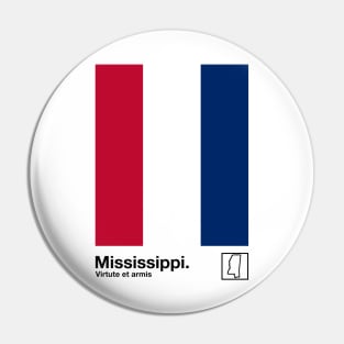 Mississippi // Original Minimalist Artwork Poster Design Pin