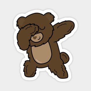 Cute Brown Bear Funny Dabbing Dance Dab Magnet