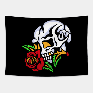 Skull rose Tapestry