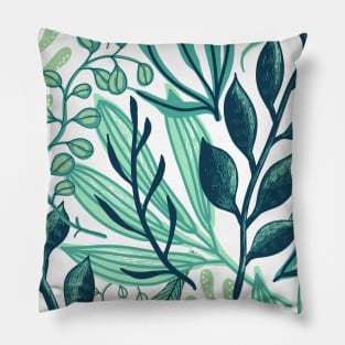 Leaves pattern illustration background Pillow