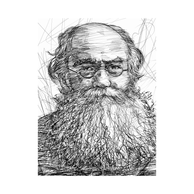 PETER KROPOTKIN ink portrait by lautir