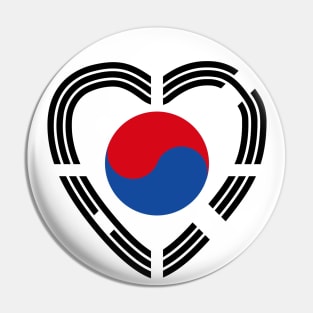 Korean Patriot Flag Series (Heart) Pin